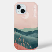 Boho Landschaft Abstrakte Berge mit Namen Case-Mate iPhone Hülle (Rückseite)