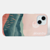 Boho Landschaft Abstrakte Berge mit Namen Case-Mate iPhone Hülle (Rückseite (Horizontal))