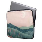 Boho Landschaft Abstrakte Berge mit Namen Laptopschutzhülle (Vorderseite Links)