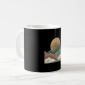 Boho-Landschaft Berge geometrische Sonne abstrakt Kaffeetasse (Vorderseite Links)