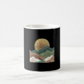 Boho-Landschaft Berge geometrische Sonne abstrakt Kaffeetasse (Mittel)