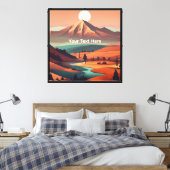 Boho-Landschaft Leinwanddruck (Insitu (Schlafzimmer))