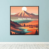 Boho-Landschaft Leinwanddruck (Insitu (Holzboden))
