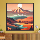 Boho-Landschaft Leinwanddruck (Insitu (Wohnzimmer))