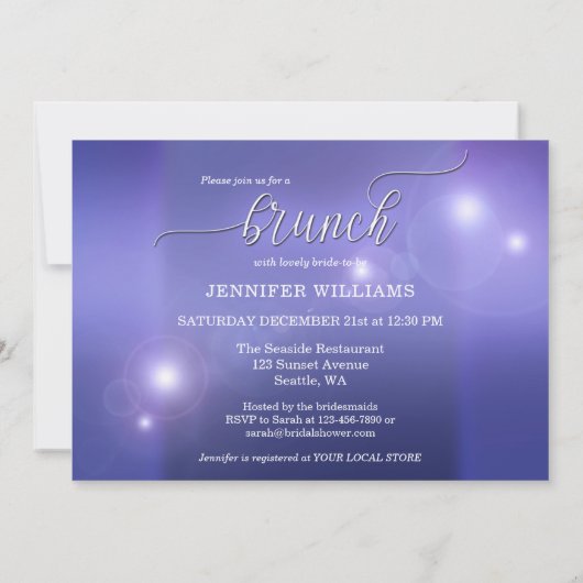 Boho Lantern Bridal Brunch Einladung (Rückseite)