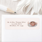 Boho Latte mit Blume Rücksendeadresse (Insitu)