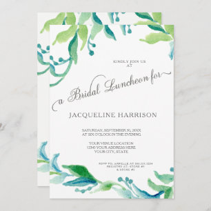 BOHO Laurel Leaf Olive Branch Bridal Luncheon Einladung