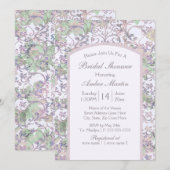 Boho Lavendel Floral Damask Summer Brautparty Einladung (Vorne/Hinten)