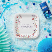 Boho-Lavendel-Wildblumen-Hochzeitsdusche Neues Kap Pappteller (Party)
