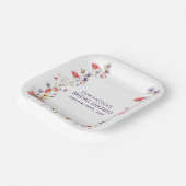 Boho-Lavendel-Wildblumen-Hochzeitsdusche Neues Kap Pappteller (Gewinkelt)