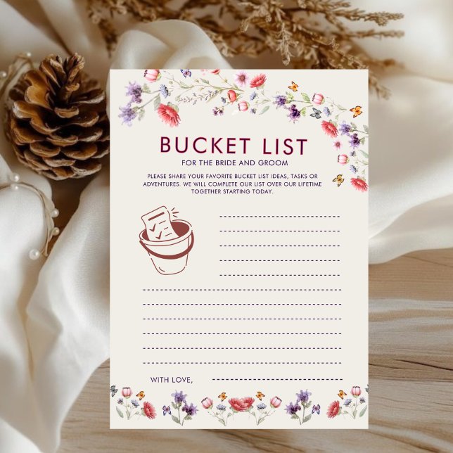 Boho-Lavendel-Wildflower-Brautparty-Eimerliste (Von Creator hochgeladen)