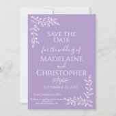 Boho Lavender Botanical Foto Wedding Save The Date (Vorderseite)