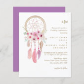 Boho Lavender Dream Catcher Pink Wedding (Vorne/Hinten)