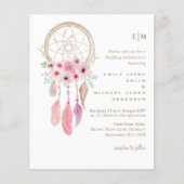 Boho Lavender Dream Catcher Pink Wedding (Vorderseite)