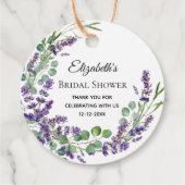 Boho Lavender Eucalyptus Brautparty Geschenkanhänger (Rückseite)