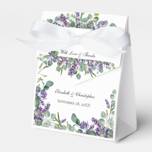 Boho Lavender Eucalyptus Elegant Formal Wedding Geschenkschachtel (Vorderseite)