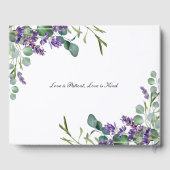Boho Lavender Eucalyptus Greenery Wedding Gästebuch (Rückseite)