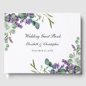 Boho Lavender Eucalyptus Greenery Wedding Gästebuch (Vorderseite)