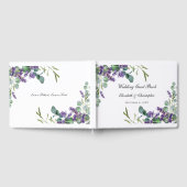 Boho Lavender Eucalyptus Greenery Wedding Gästebuch (Voll)