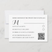 Boho Lavender Floral & Eucalyptus Wedding RSVP Karte (Rückseite)