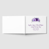Boho Lavender Floral Plum Lila Wedding Gästebuch (Voll)