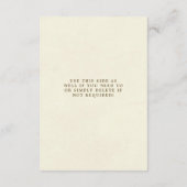 Boho lavender florale Hochzeitskarte Begleitkarte (Rückseite)