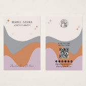 Boho lavender grau Schmuckmacher Qr Logo Ohrfeige (Vorne & Hinten)