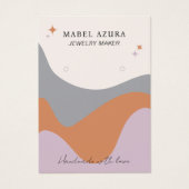 Boho lavender grau Schmuckmacher Qr Logo Ohrfeige (Vorderseite)