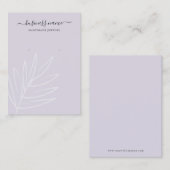 Boho Leaf Dusty Lila Earring Juwelier Display Visitenkarte (Vorne/Hinten)
