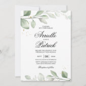 Boho Leaf Einladung (Vorderseite)
