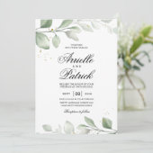 Boho Leaf Einladung (Stehend Vorderseite)