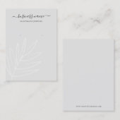 Boho Leaf Gray Earring Juwelier Display Visitenkarte (Vorne/Hinten)