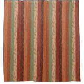 Boho Leaf Pattern Rustikale Wohngestaltung Duschvorhang (Vorderseite)