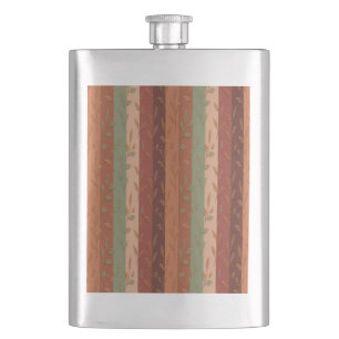Boho Leaf Pattern Rustikale Wohngestaltung Flachmann