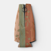 Boho Leaf Pattern Rustikale Wohngestaltung Flaschenkühler (Rückseite)