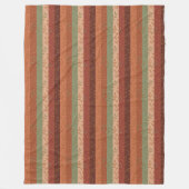 Boho Leaf Pattern Rustikale Wohngestaltung Fleecedecke (Vorderseite)