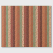 Boho Leaf Pattern Rustikale Wohngestaltung Geschenkpapier (Flach)
