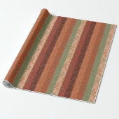 Boho Leaf Pattern Rustikale Wohngestaltung Geschenkpapier (Ungerollt)