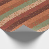 Boho Leaf Pattern Rustikale Wohngestaltung Geschenkpapier (Ecke)