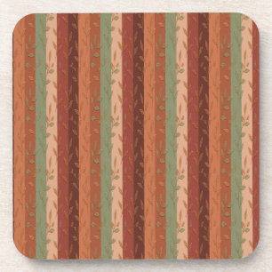 Boho Leaf Pattern Rustikale Wohngestaltung Getränkeuntersetzer