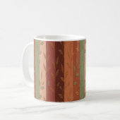 Boho Leaf Pattern Rustikale Wohngestaltung Kaffeetasse (Vorderseite Links)
