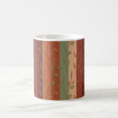 Boho Leaf Pattern Rustikale Wohngestaltung Kaffeetasse (Mittel)