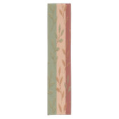 Boho Leaf Pattern Rustikale Wohngestaltung Kurzer Tischläufer (Vorderseite)