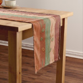 Boho Leaf Pattern Rustikale Wohngestaltung Kurzer Tischläufer (Beispiel)