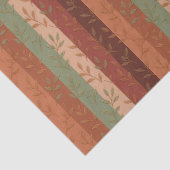 Boho Leaf Pattern Rustikale Wohngestaltung Seidenpapier (Detail)