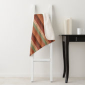 Boho Leaf Pattern Rustikale Wohngestaltung Sherpadecke (Beispiel)