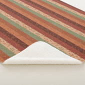 Boho Leaf Pattern Rustikale Wohngestaltung Sherpadecke (3/4)