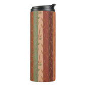 Boho Leaf Pattern Rustikale Wohngestaltung Thermosbecher (Nach links gedreht)