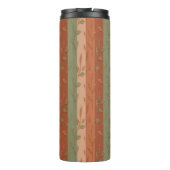 Boho Leaf Pattern Rustikale Wohngestaltung Thermosbecher (Rückseite)