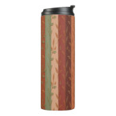 Boho Leaf Pattern Rustikale Wohngestaltung Thermosbecher (Nach links gedreht)